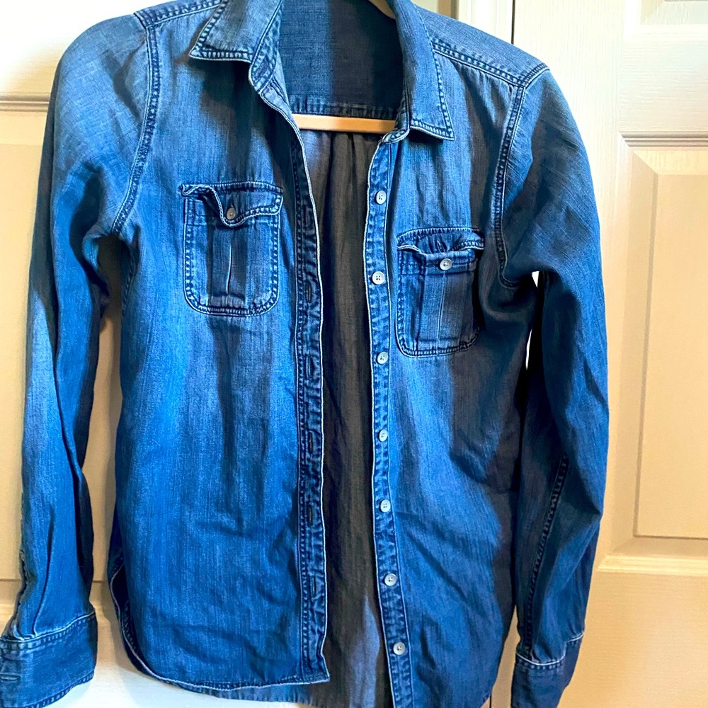 Long sleeve jean button up